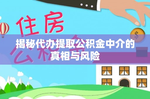 蓟县揭秘代办提取公积金中介的真相与风险